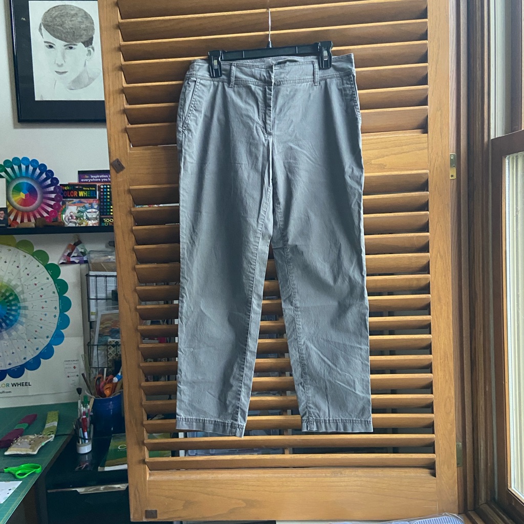 Eileen Fisher Gray Women's 8 S Cotton Blend Capris Pants